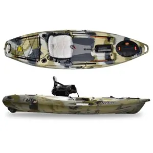 Feelfree Kayaks Lure 10 top and side view in desert camo.