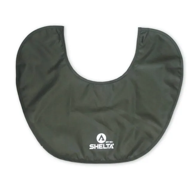 The Shelta Hats Neck Shield in dirty olive color.