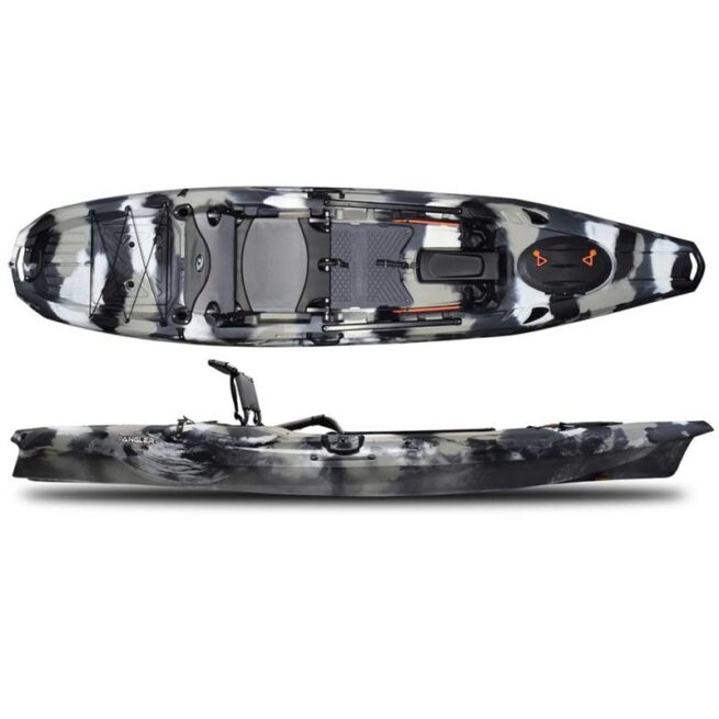 The Seastram Angler 120 in Urban at a top and side view.