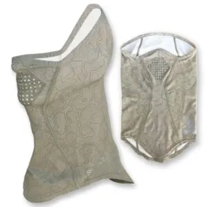 Shelta Sun Protective Gaiter in khaki color.