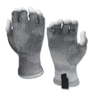Shelta Sun Gloves in cloud grey top and palm.