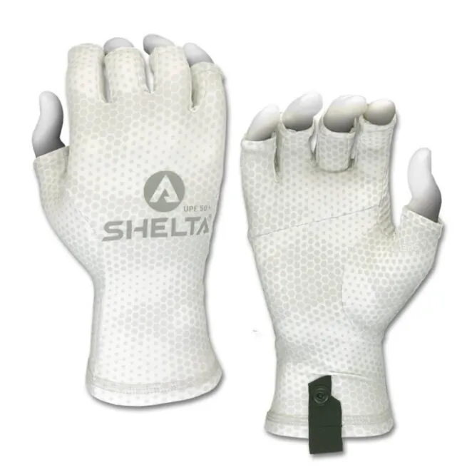 Shelta Sun Gloves in cloud white top and palm.