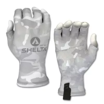 Shelta Sun Gloves in overcast grey top and palm.
