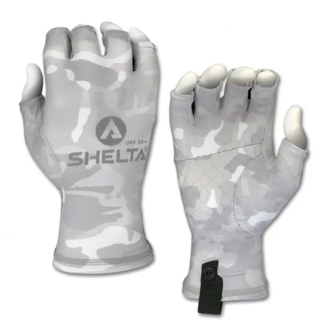 Shelta Sun Gloves in overcast grey top and palm.