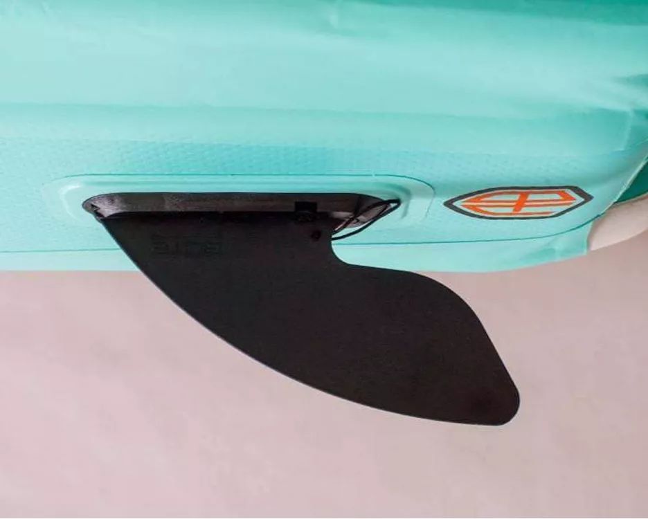 Bote 6" center fin on the LONO inflatable kayak.