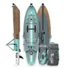 The Classic Bote DEUS inflatable kayak multi view side,front, and bottom with travel bag. Available at Riverbound Sports in Tempe, Arizona.