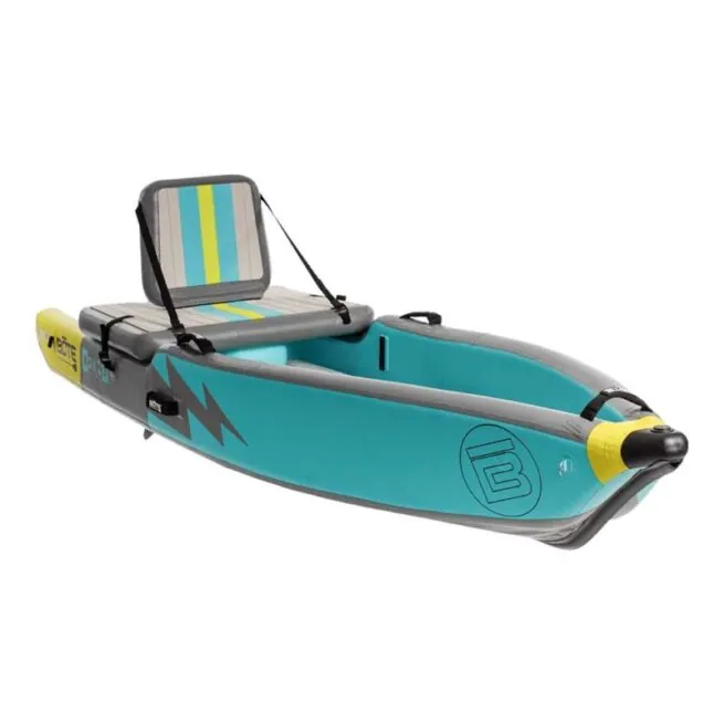 The Citron Bote DEUS inflatable kayak with sit on top seat attached. Available at Riverbound Sports in Tempe, Arizona.