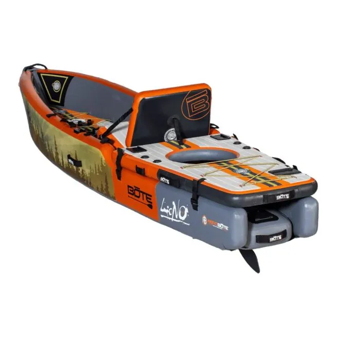 Bote Boards Lono inflatable kayak in Bug Slinger Backwater color. Available at Riverbound Sports in Tempe, Arizona.