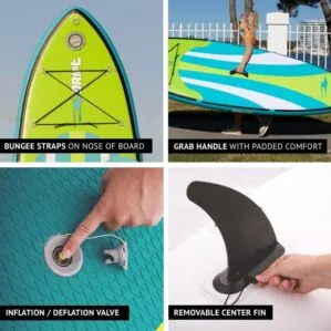 Features of the 8' kids Drift inflatable SUP.