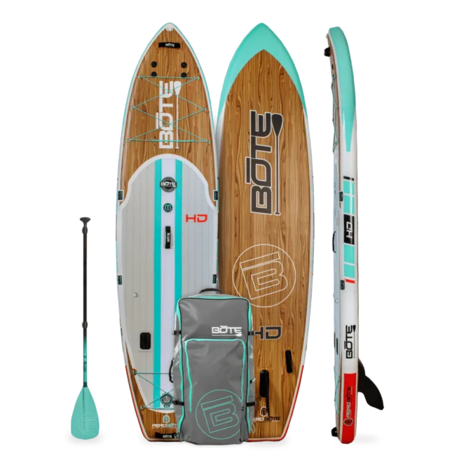 Bote Boards HD Aero inflatable SUP Native Classic Cypress package. Available at Riverbound Sports in Tempe, Arizona.