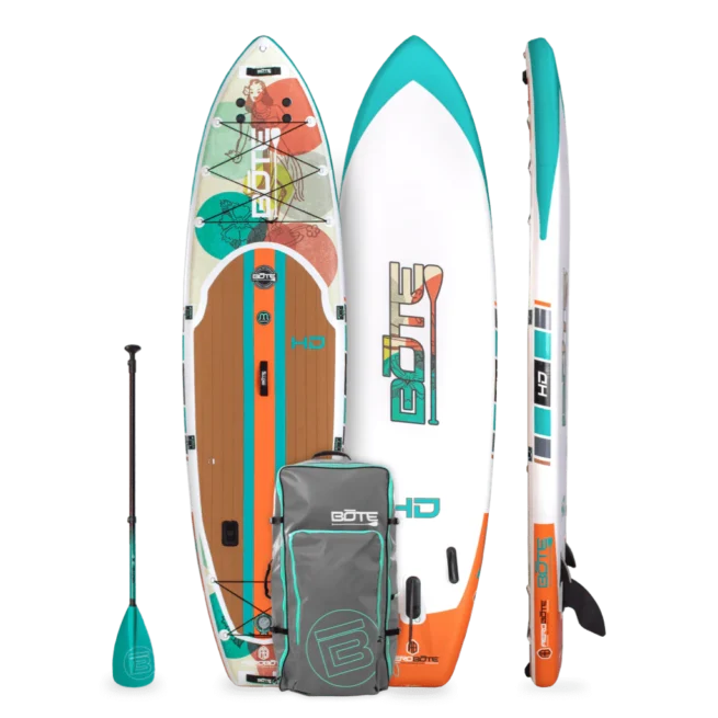 Bote Boards HD Aero inflatable SUP Aloha package. Available at Riverbound Sports in Tempe, Arizona.