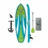 Drift kids paddle board package in aqua green and blue.