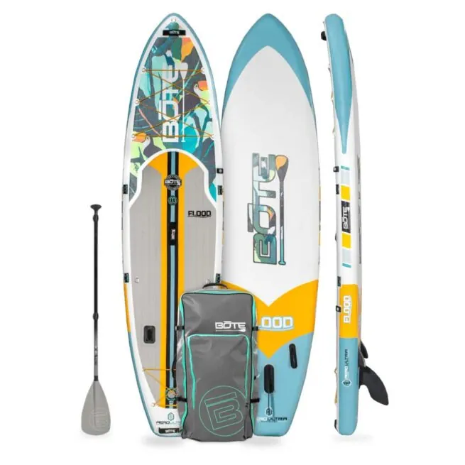 Bote Boards Native Paradise 11'0" Flood inflatable paddleboard package. Available at Riverbound Sports in Tempe, Arizona.