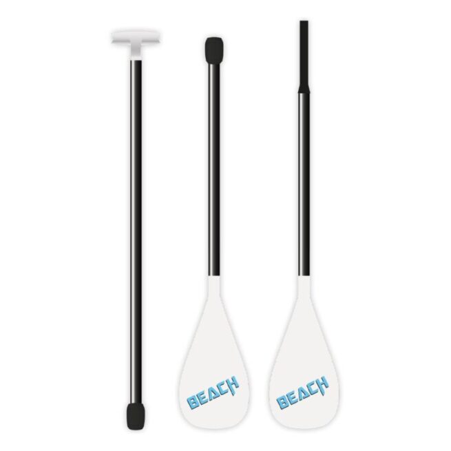 Sup-Kayak paddle in black and white.