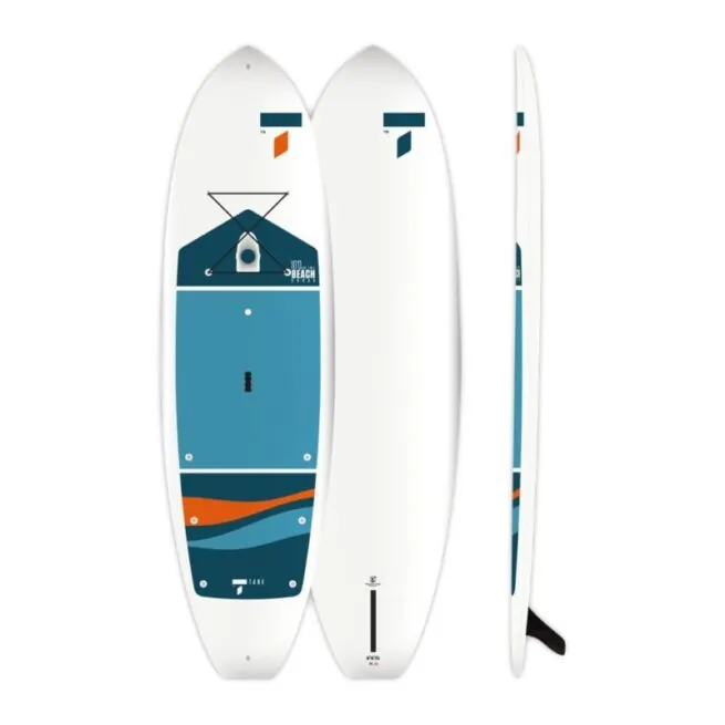 Tahe paddle board front, side, and bottom of the Tough-Tec construction.