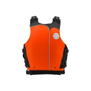 The Astral Ceiba PFD back in color fire orange. Available at Riverbound Sports in Tempe, Arizona.
