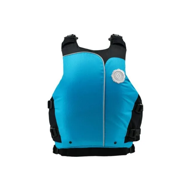 The Astral Ceiba PFD back in color blue water. Available at Riverbound Sports in Tempe, Arizona.