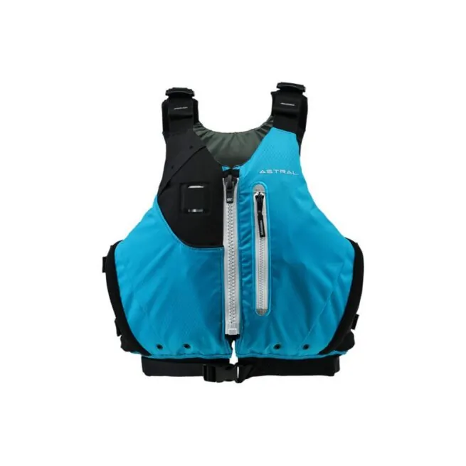 The Astral Ceiba PFD front in color blue water. Available at Riverbound Sports in Tempe, Arizona.