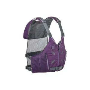 The Astral EV-Eight all water life jacket side in eggplant. Available at Riverbound Sports in Tempe, Arizona.