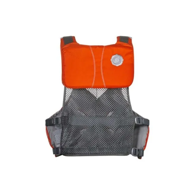 The Astral EV-Eight all water life jacket back in fire orange. Available at Riverbound Sports in Tempe, Arizona.
