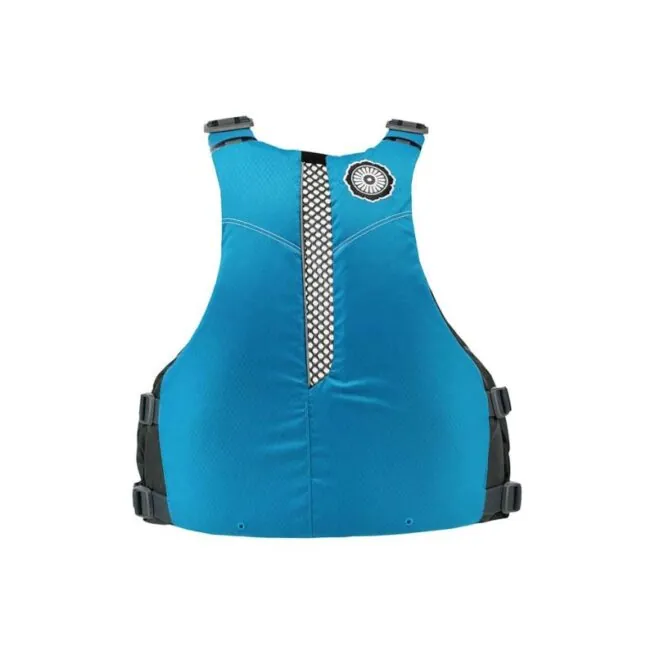 The Astral E-Linda in water blue color back view. Available at Riverbound Sports in Tempe, Arizona.