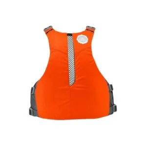 The Astral E-Linda in fire orange color back view. Available at Riverbound Sports in Tempe, Arizona.