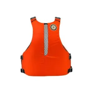 The Astral E-Ronny in fire orange color back view. Available at Riverbound Sports in Tempe, Arizona.
