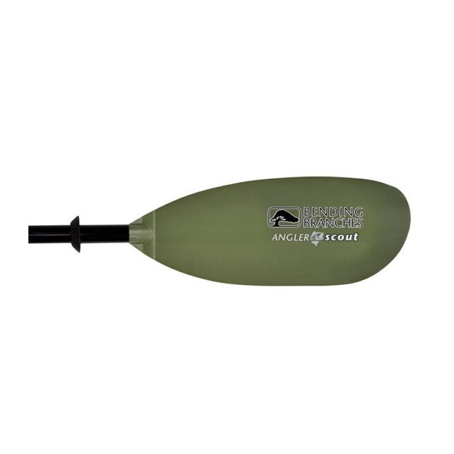 Bending Branches Aluminum Scout Angler Kayak Paddle with sage green blade. Available at Riverbound Sports in Tempe, Arizona.