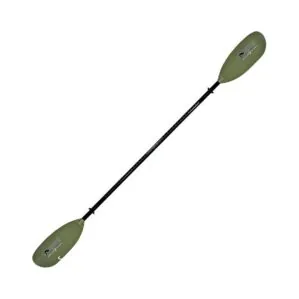Bending Branches Aluminum Scout Angler Kayak Paddle with blac shaft and sage green blade. Available at Riverbound Sports in Tempe, Arizona.