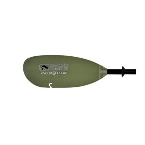 Bending Branches Aluminum Scout Angler Kayak Paddle with hook sage green blade. Available at Riverbound Sports in Tempe, Arizona.