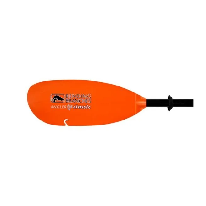 The Bending Branches Angler Classic kayak paddle with hook and orange blade. Available at Riverbound Sports in Tempe, Arizona.