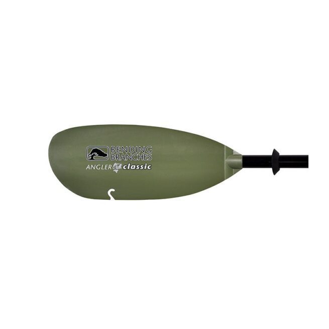 Bending Branches Angler Classic Plus kayak paddle blade with hook in sage green available at Riverbound Sports
