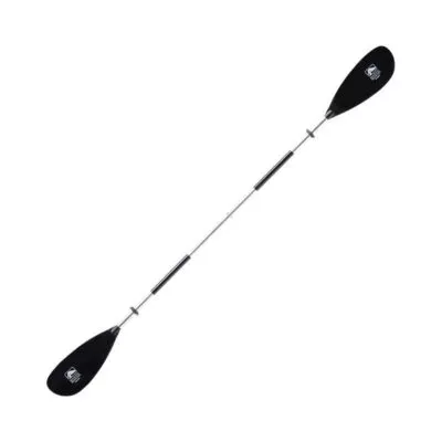 The Bending Branches Whisper aluminum kayak paddle with black blade. Available at Rierbound Sports in Tempe, Arizona.
