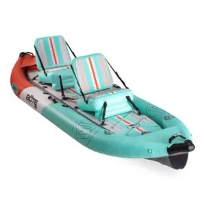 The Bote Zeppelin inflatable kayak in classic setup as tandem. Available at Riverbound Sports in Tempe, Arizona.