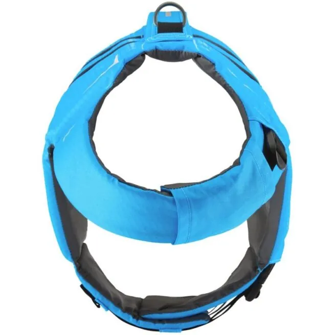 NRS K9 Dog Life Jacket neckline view in Teal. Available at Riverbound Sports in Tempe, Arizona.