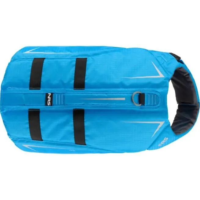 NRS K9 Dog Life Jacket top view in Teal. Available at Riverbound Sports in Tempe, Arizona.