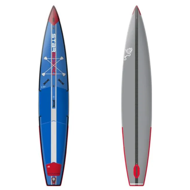 Inflatable Starboard All Star Airline 14' x 28" Race and Touring SUP Top and bottom. Available at Riverbound Sports in Tempe, Arizona.