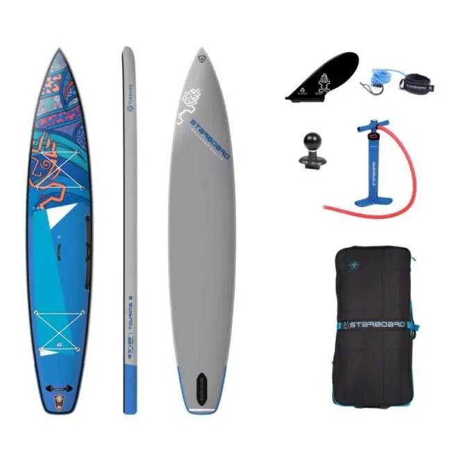 The Starboard 12'6" Touring Tikhine inflatable SUP package. Available at Riverbound Sports in Tempe, Arizona.