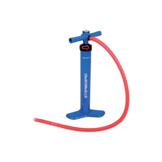 Starboard SUP V8 hand pump. Blue with red hode. Available at Riverbound Sports in Tempe, Arizona.