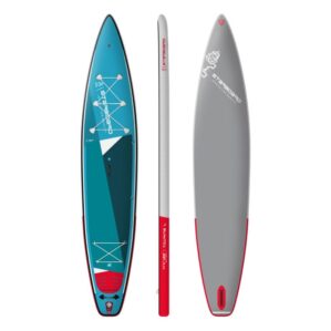 Starboard Zen touring SUP front, side, and bottom side. Available at Riverbound Sports in Tempe, Arizona.