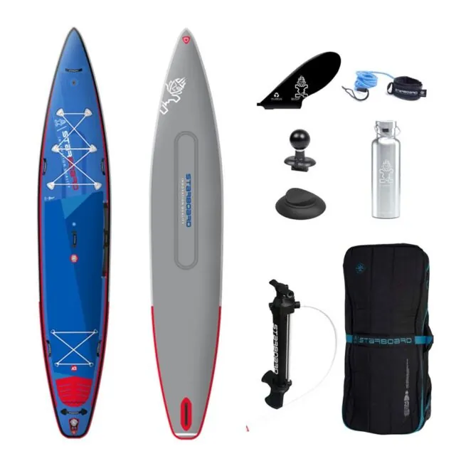 Starboard SUP 14' x 30" Touring Double Chamber Deluxe package. Available at Riverbound Sports in Tempe, Arizona.