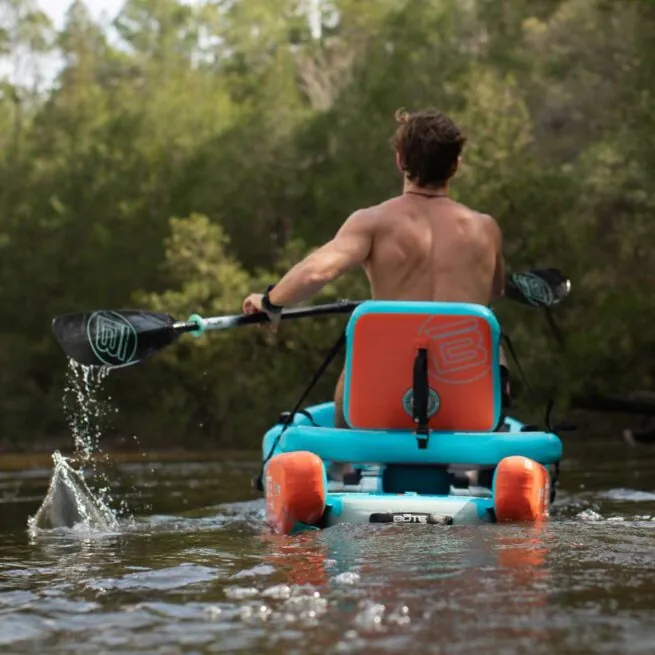 Bote Boards paddle on the Deus kayak. Riverbound Sports Bote authorized dealer.
