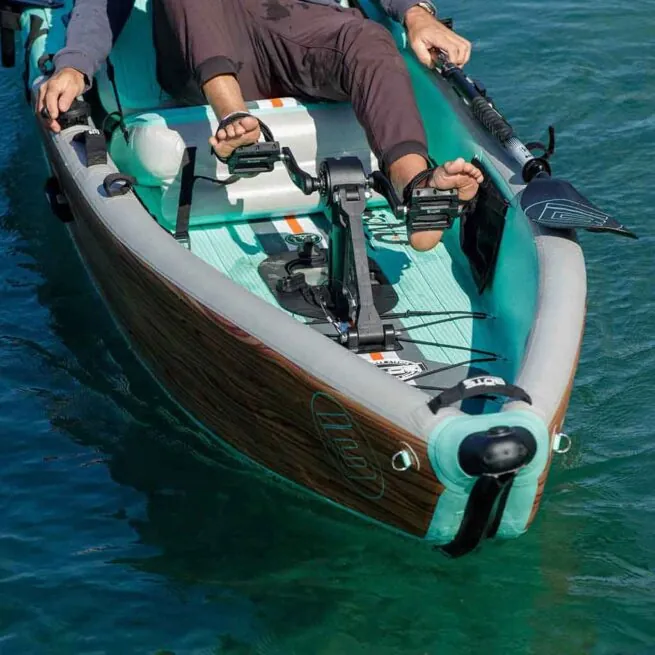 Bote Boards Apex Pedal Drive in the Lono boat. Available at. Riverbound Sports in Tempe, Arizona.