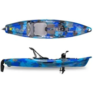 Feelfree Flash kayak with Rapid Pedal Drive in electric blue color. Fishing, fitness and fun crossover kayak. Authorized Fellfree dealer, Riverbound Sports in Tempe, Arizona.