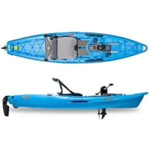 Feelfree Flash kayak with Rapid Pedal Drive in sky blue color. Fishing, fitness and fun crossover kayak. Authorized Fellfree dealer, Riverbound Sports in Tempe, Arizona.