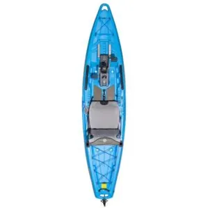 Feelfree Flash kayak with Rapid Pedal Drive in sky blue color. Fishing, fitness and fun crossover kayak. Authorized Fellfree dealer, Riverbound Sports in Tempe, Arizona.