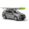 Kayakpro kayak EZ-Vee rack with surfski mounted on the car. Available at Riverbound Sports in Tempe, Arizona.