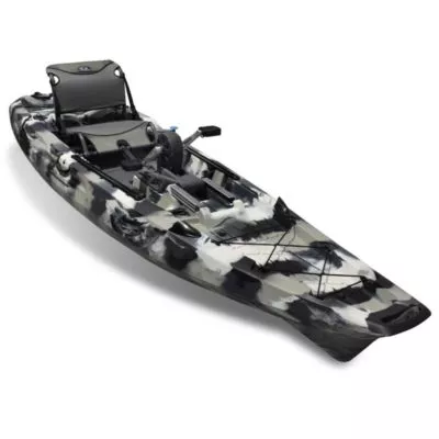 Seastream Kayak Angler with pedal drive in urban camo color. Riverbound Sports, Tempe, Arizona dealer