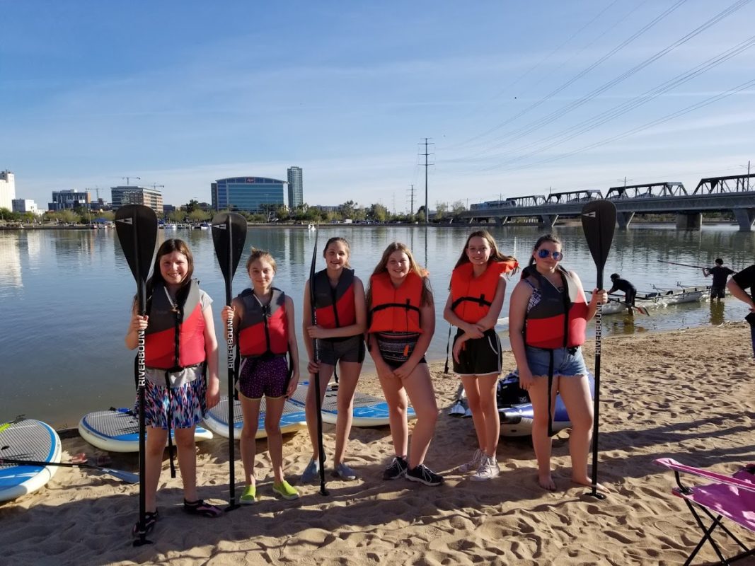 Kids Camp with Arizona Adventure Group and Riverbound Sports at Saguaro Lake in Mesa, Arizona.