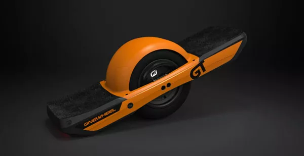 OneWheel GT with orange accessories. Available at Riverbound Sports in Tempe, Arizona.